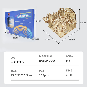 2025 khoa học đôi theo dõi bóng xây dựng thân thiện với môi gỗ hình dạng nhà máy giáo dục trẻ em cải thiện trí thông minh 3D đồ chơi câu đố - Product Image 3