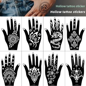 Stencil per Tatuaggi Temporanei Stile Europeo e Americano, Impermeabili, Modelli di Henné Indiano, Stencil per Tatuaggi Fai-da-Te Dipinti a Mano - Product Image 2