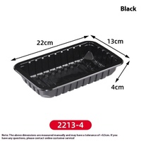 Barquette alimentaire en plastique série 2213 de la marque JIANXIN pour supermarché/centre commercial, pour viande de porc fraîche, avec option de logo personnalisé