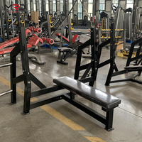 MRD Commercial Flat Bench Press Machine Barbell Bench Rack Chest Strength Training Weight Lifting Gym Fitness Equipment Safety
