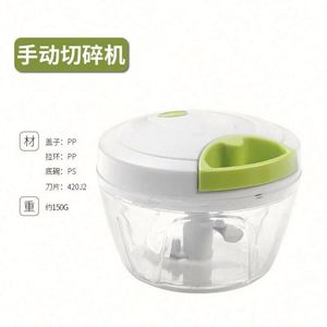 Cortador de ajo de acero inoxidable con cuerda Manual de 500ml, buen ayudante de cocina, picador de ajo multifunción, picador de verduras - Product Image 5