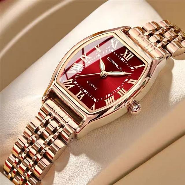 CRRJU 5013 Women Watches Elegant Steel Dress Bracelet Wrist Watches for Woman Ladies Square Waterproof Female Relogio Feminino