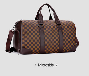 Groothandel Luxe Grote Capaciteit Zachte PU Lederen Weekendtas Hoge Kwaliteit Vintage Stijl met Rits Sluiting Aanpasbaar - Product Image 1