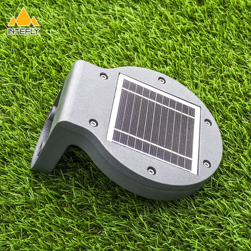 INTEFLY 2W Manufacturer Price Mini Solar Wall Light Waterproof IP66 Outdoor Portable Small Solar Wall Lamp Solar Garden Light