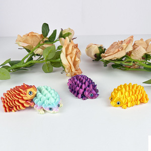 Figura de erizo impresa en 3D de 7,5 cm, juguete decorativo azul para niños y estudiantes - Product Image 3