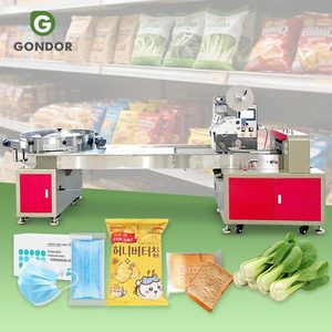 Fresh Leaf <b>Vegetable</b> Tortilla Bread Packing Packaging Flow Wrapping and Cartoning Machine for Cookie - Product Image 1