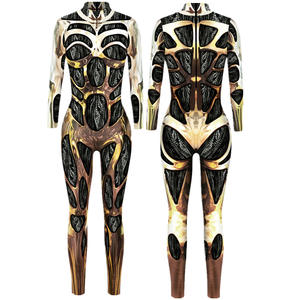 Setelan jumpsuit ukuran Plus untuk pria, kostum robot besi TV & Film, playsuit penampilan Superhero Halloween untuk pria - Product Image 1