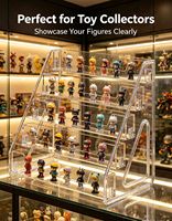 Étagère de présentation à plusieurs niveaux en acrylique, organisateur de comptoir pour jouets, objets de collection, cosmétiques et accessoires ménagers