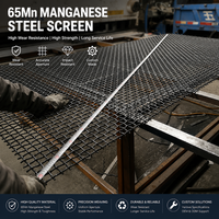 Grillage en acier pour criblage d'agrégats 65Mn, haute résistance à l'usure, tissage plat, marque Longyao, dimensions personnalisées disponibles