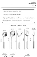 Ensemble d'ustensiles de cuisine avec spatule Gadgets de cuisine Outil de cuisine Cadeau Ensemble d'ustensiles de cuisine en acier inoxydable