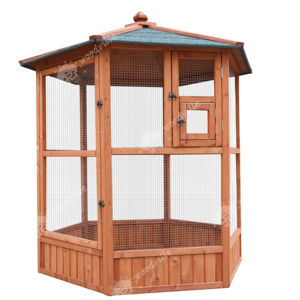 Bella voliera di uccello in legno per uccelli voliera all'aperto gabbia per uccelli - Product Image 1