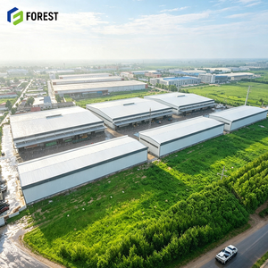 Bâtiment industriel modulaire en acier préfabriqué à haute clarté entre sol et toit, durable, pour atelier, entrepôt, production intensive et dépôt - Product Image 1