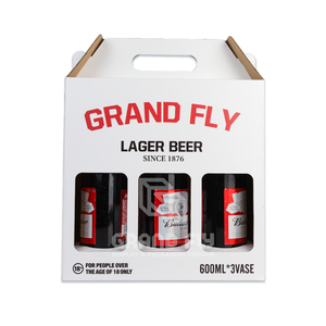 Tùy chỉnh sóng vật liệu tái chế bia & soda bao bì hộp với 4C in Offset đầu hồi Thiết kế vật liệu các tông - Product Image 4