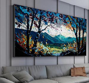 Toile Abstraite Or Noir Cadre Noir - Ambiance Cadres
