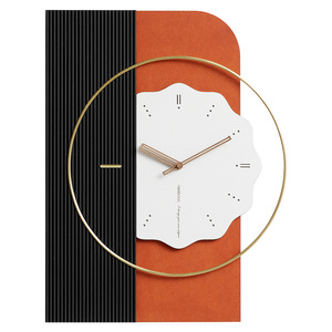 Nordic Wall <b>Clock</b> Irregular Shape Silent <b>Battery</b> Powered Living Room Modern Minimalist Decorative <b>Clock</b> - Product Image 5