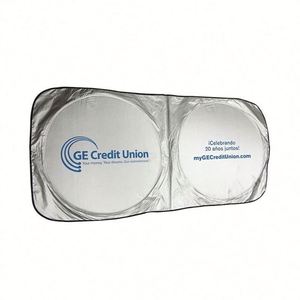 Pare-soleil rétractable de luxe pour pare-brise de voiture en tissu argenté enduit de polyester, vente en gros à prix abordable - Product Image 4