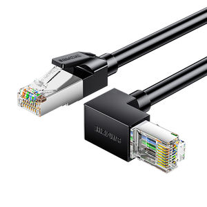 Câble <span class=keywords><strong>Ethernet</strong></span> SAMZHE Cat6A à angle droit, connecteur 26AWG Cat6, cuivre pur, connexion réseau, câble de raccordement <span class=keywords><strong>Ethernet</strong></span> - Product Image 1