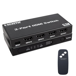 Commutateur HDMI SYONG <span class=keywords><strong>3</strong></span> entrées 1 <span class=keywords><strong>sortie</strong></span>, commutateur HDMI 2.0 4K30Hz, séparateur <span class=keywords><strong>3</strong></span> ports, sélecteur de commutateur HDMI, pour PS5 Xbox Lecteur DVD Fire - Product Image 1