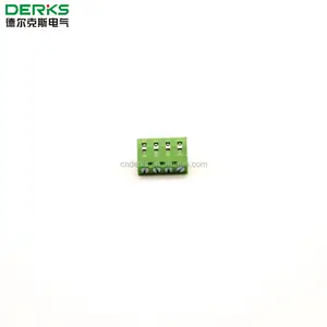 Derks YB212-381 2-24 tiang 3.81mm 10A 300V AC blok terminal dapat dicolokkan PCB blok terminal sekrup dengan pitch 3.81mm