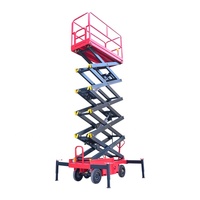 Plateforme élévatrice à ciseaux hydraulique portable réglable - Hauteur de levage 4-14 m, Capacité de charge 300-2000 kg, Électrique, pour travaux en hauteur