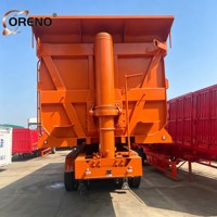 Semi-remorque benne basculante à suspension mécanique en acier au carbone Fuwa Axle 80 tonnes pour le transport de matériaux en vrac dans les mines d'Amérique du Sud