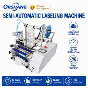 Étiqueteuse semi-automatique pour bouteilles rondes, machine d'étiquetage de table pour bocaux <span class=keywords><strong>en</strong></span> <span class=keywords><strong>verre</strong></span>, applicateur pour flacons cosmétiques - Product Image 1