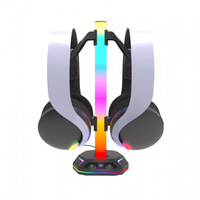 Support de console de jeu RGB avec éclairage d'ambiance pour PS5 Pro/Slim, support de casque, imprimé en 3D en ABS