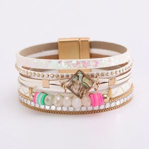 Stitched <b>Leather</b> <b>Bracelet</b> Premium Drop Shipping Support Recycled Stainless Holiday Gift for Women Vacuum Melted Steel - Product Image 4