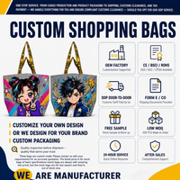 Bolsa de Compras de Diseño Personalizado Resistente, Impresión de Logotipo a Todo Color, Bolsa Reutilizable de Polipropileno Tejido Laminado