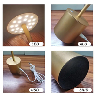 Lampes de table créatives rechargeables portables Restaurant 3 couleurs Dimmable sans fil Luxe Moderne Romantique Lumière de dîner Lampe de bureau LED