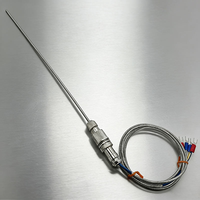 Capteur de température RTD à 3 fils Pt100 avec sonde en acier inoxydable, types de thermocouples K/J/S/N, connecteur aviation