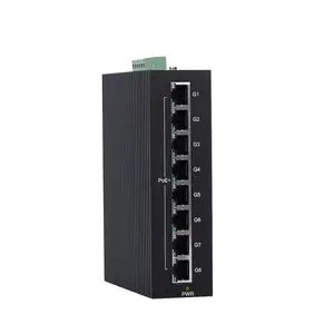 InMax Hersteller Outdoor Poe Switch 8 Port 10/100/1000M Full Gigabit Din Rail PoE Netzwerk Switch zur Überwachung