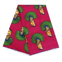 Tessuto stampato africano in poliestere tessuto stampato a doppia faccia con motivo geometrico africano tessuto per abbigliamento moda africano in stock