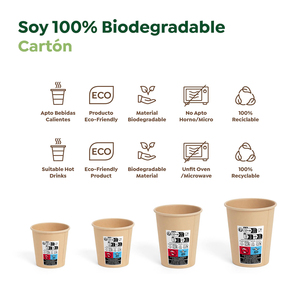 Gobelets en carton jetables 1000 unités (10 paquets de 100 unités) - Boissons chaudes et froides - Gobelets à café à emporter - Product Image 5