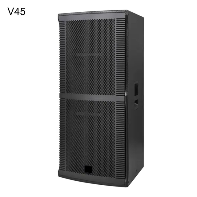 V45 Line Array System 15-inch Passive Monitor Speakers 4 Ohm AC Plastic Metal Shell 1200W Reverse Listening Style Floor Standing