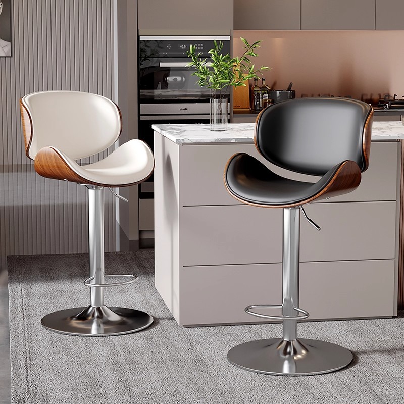 Modern Minimalist Ironwork Bar Stool with