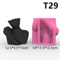 Awal Riser kreatif Nordik tubuh manusia seni kreatif vas pengaturan bunga gipsum DIY buatan tangan dekorasi Interior T29-T28
