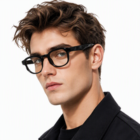 Montures de lunettes optiques rondes en acétate pour hommes et femmes, lunettes rétro à branches ondulées, lunettes personnalisées avec logo