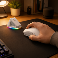 Ratón Inalámbrico para Juegos Attack Shark X11 63g Tri-Mode, PAW3311 22K DPI, Base Magnética de 1000Hz, 65 Horas de Duración, RGB, Accesorios para PC
