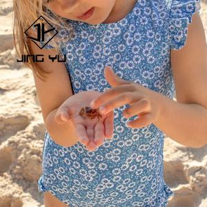 Traje de Baño de una Pieza con Estampado de Alta Calidad y Volantes, Bikini de Nailon Reciclado Personalizado para Niñas, MOQ Bajo - Product Image 2