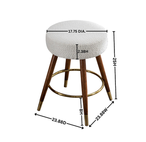 Modern Upholstered Counter Height Rocking <b>Bar</b> <b>Stool</b> with 360 Degree Swivel for Apartment Use - Product Image 5
