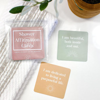 Ensemble de cartes d'affirmation imperméables Cartes d'affirmation personnalisées pour la douche quotidienne