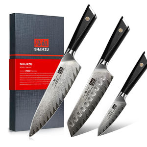 <span class=keywords><strong>SHAN</strong></span> <span class=keywords><strong>ZU</strong></span> GYO série Chef couteau ensemble 3 pièces damas japonais VG-10 en acier inoxydable à haute teneur en carbone ensemble de <span class=keywords><strong>couteaux</strong></span> de cuisine avec poignée G10 - Product Image 1