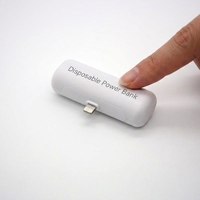 Chargeur de Téléphone Jetable 1200mAh à Usage Unique, Mini Power Bank Jetable