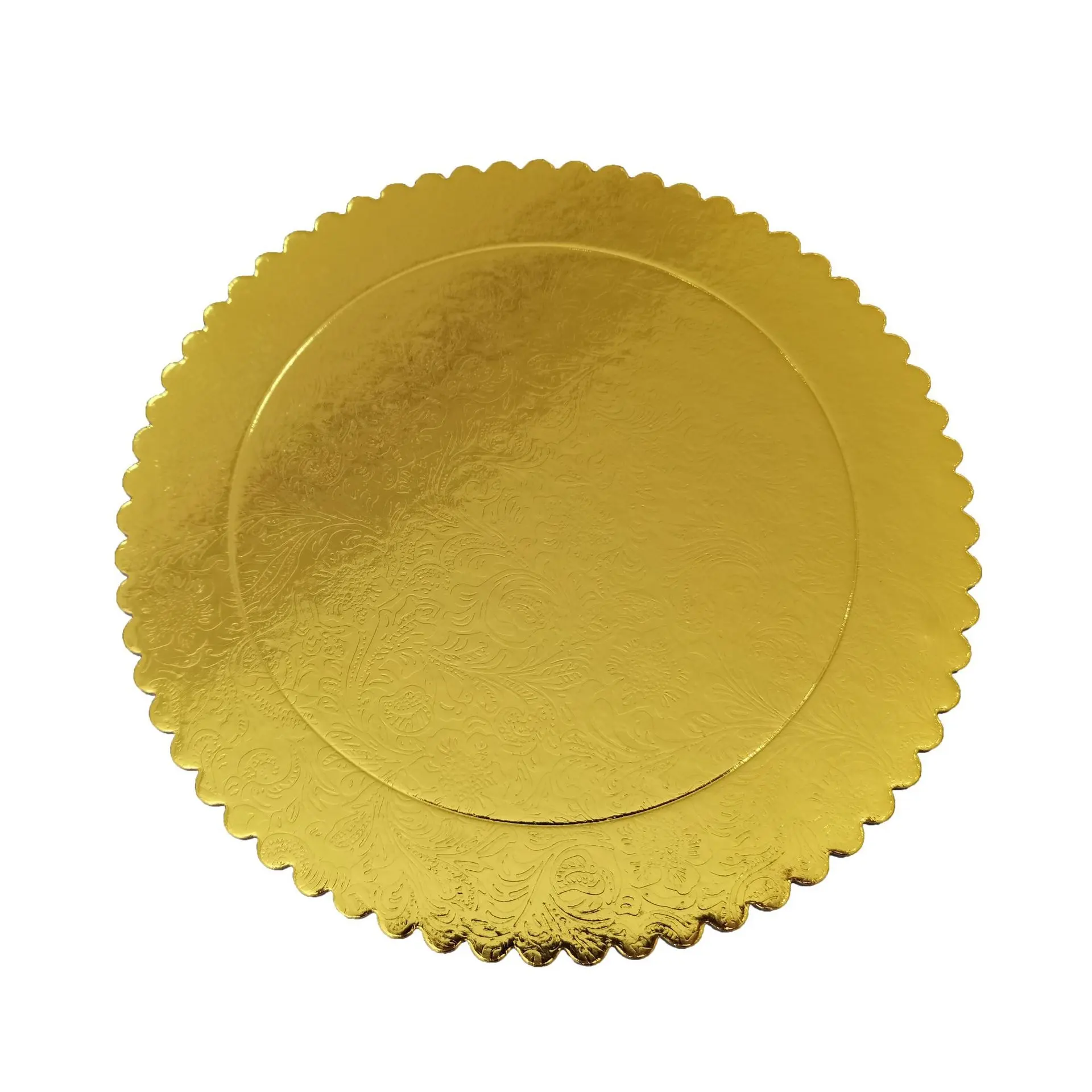 DIYゴールド段ボール使い捨てケーキボトムラウンドベーススタンドデザートペストリー用グリースプルーフ & 耐湿性ケーキツール