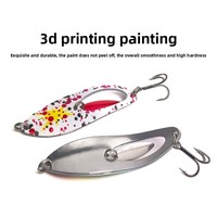Leurre artificiel dur en métal, spinnerbait à double lame scintillante, hameçon triple en forme de saule rouge pour achigan