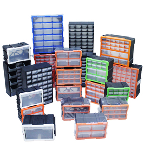OEM Trung Quốc nhà máy giá rẻ Giá Treo Tường <span class=keywords><strong>Stackable</strong></span> pp tiêm đúc nhựa lưu trữ Organizer <span class=keywords><strong>Box</strong></span> với 12 18 39 64 ngăn kéo - Product Image 1