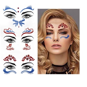 Personnalisé Unique Brillant Paillettes Auto-Adhésif Tatouage Temporaire Autocollant <span class=keywords><strong>Visage</strong></span> Décoration - Product Image 3