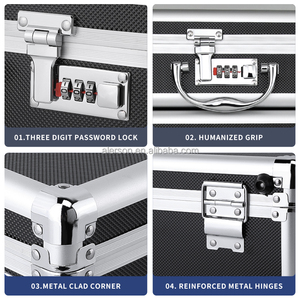 Hộp đựng bằng nhôm tùy chỉnh chất lượng cao với lớp lót bằng xốp, hộp cứng bằng nhôm có khóa mật mã để đựng dụng cụ và phụ tùng - Product Image 3
