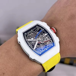RM67-02 Luxury <b>Skeleton</b> <b>Automatic</b> Mechanical Men's Sports <b>Watch</b>, Carbon Fiber Case, Nylon Strap, Ultra-Thin 7.8mm - Product Image 4